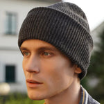 Snow Mountain Knit Beanie 100% Wool Hat