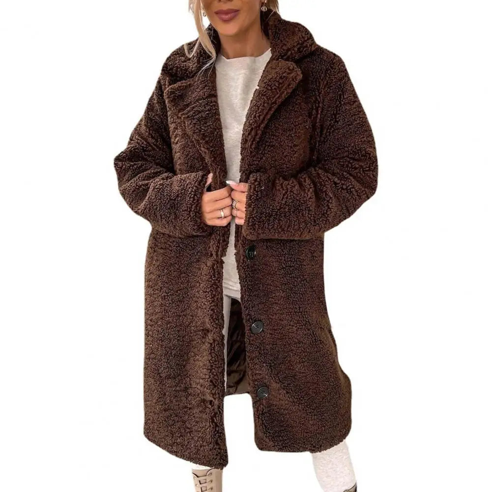 Autumn Long Winter Coat Woman Flannel Coat Women Warm Ladies Fur Teddy Jacket Female Plush Teddy Coat Oversize Outwear