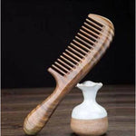 Natural Handmade Sandalwood Hair Comb Anti-Static Hair Detangler Wooden Combs Fine Wide Tooth Wood Comb for Men, Women, Kids