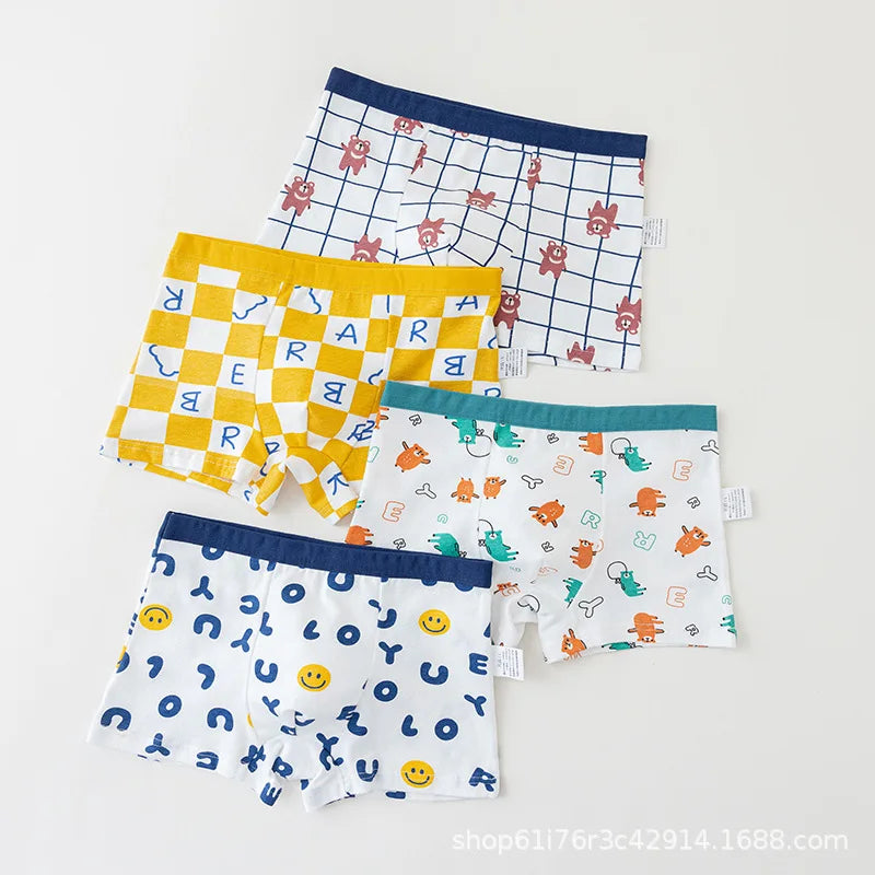 Jungle Toons 4Pcs Cotton Boys Underwear