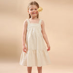 Bluebell Ruffles Sleeveless Cotton Linen Girls Dress