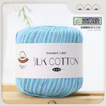 Lace Thread Silk Cotton Thread Pure Hand-woven Doll Material Package Crochet Wool Ball Worsted Silk Cotton 100%