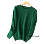 Women's Round Neck Cashmere Sweater Base Layer Underneath Sweater Sweater Women's and Winter New Style