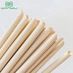 Eco-Friendly Biodegradable and Compostable ，Convenient Bamboo Fiber Straws for Drinks, Perfect for Parties ，210mm，50pack