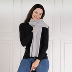 MENIQUE 100% Merino Wool Womens Knit Scarf Merino