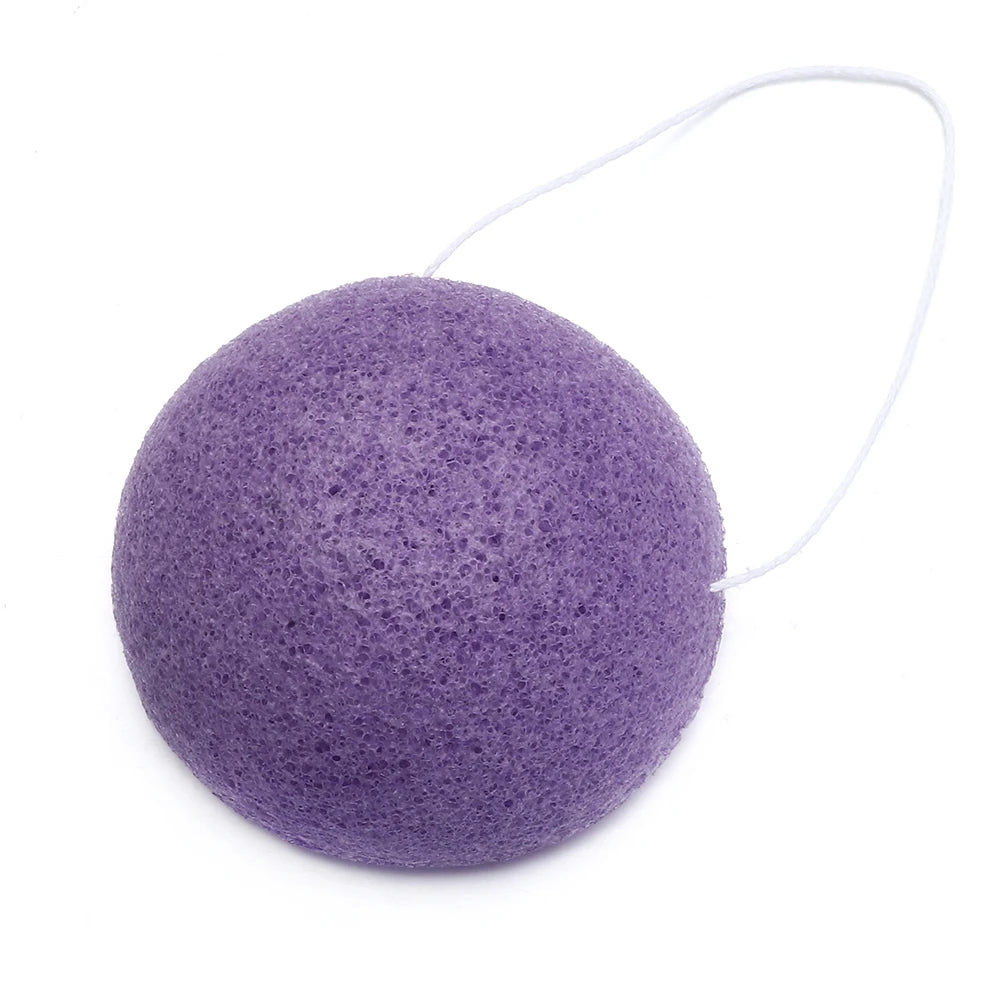 1PC Natural Fiber Material Face Wash Cleaning Sponge Face Wash Puff Konjac Cleaning Sponge Facial Cleansing Exfoliator