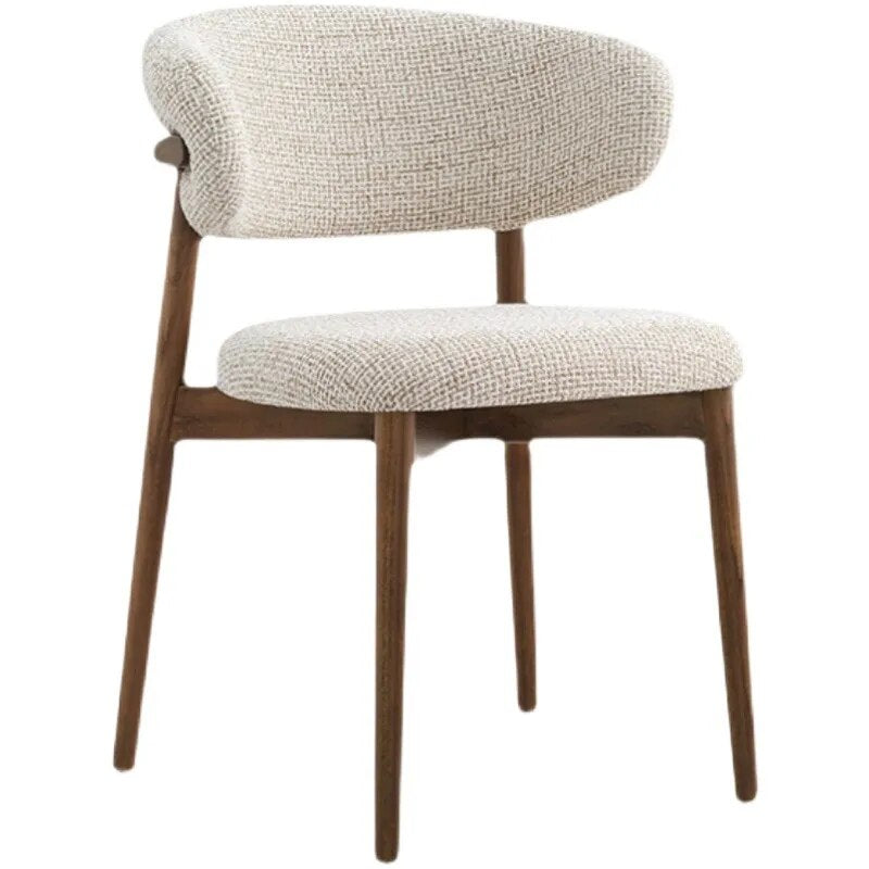 Maple Grove Solid Cotton & Linen Wood Dining Chair