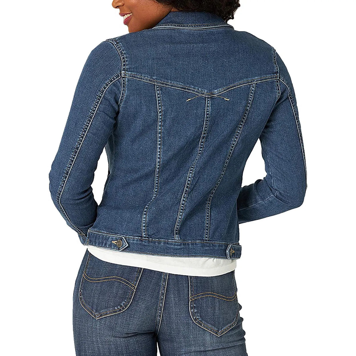 Country Blues Wasit Length Cotton Womens Denim Jacket