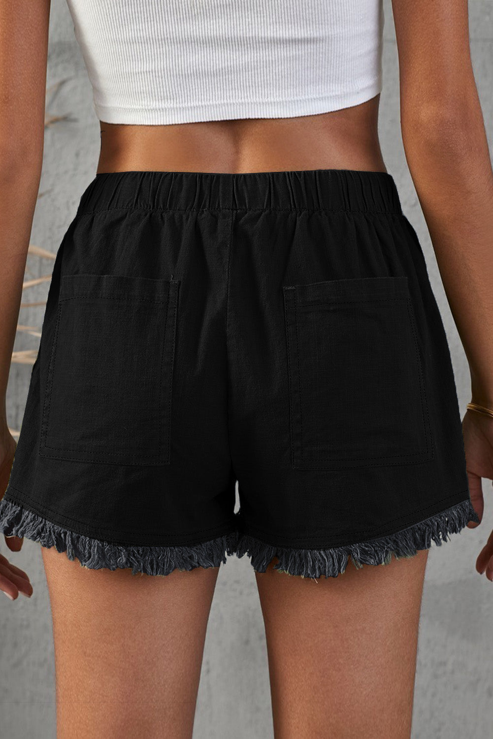 Scenic Forest Frayed 100% Cotton Denim Shorts | Hypoallergenic - Allergy Friendly - Naturally Free