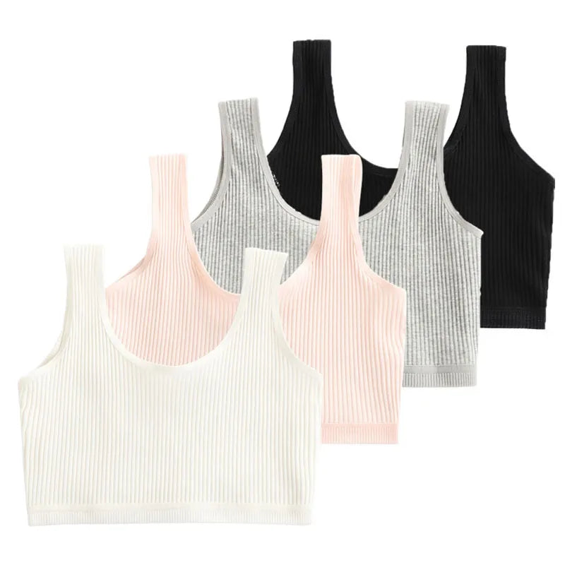 Bellflower Bloom Lace Top 4Pcs Cotton Girls Training Bra