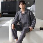 Regal River Plaid Long Sleeve Cotton Mens Pajama Set