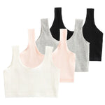 Spring Fushia 4Pcs Wireless Cotton Girls Bra