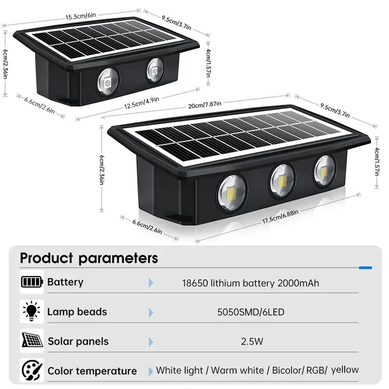 Energy Savers Outdoor LED Wall Solar Light