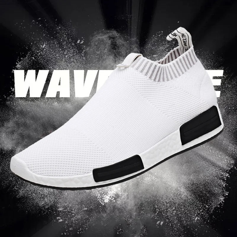 Men's Spring Summer Autumn Sock Casual Shoes Breathable Mesh Fabric Walking Running Sports Trainers Man Jogging Sneaker Slip on