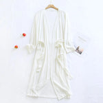 Plus Size Cotton Bathrobe For Women New Spring Autumn Home Wear Night Robes Long Sleeve Kimono Sleepwear vestidos de novia XXL