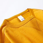 300g Thick Long-sleeved T-shirt Heavyweight Retro Cotton Rough Seamless Woven Pullovers American Roll Collar Sweatshirts T-shirt