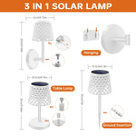 Energy Savers 3in1 Solar Patio Outdoor Desk Cordless Solar Table Lamp