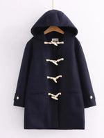 Azul Winter Hooded Wool Cotton Womens Coat