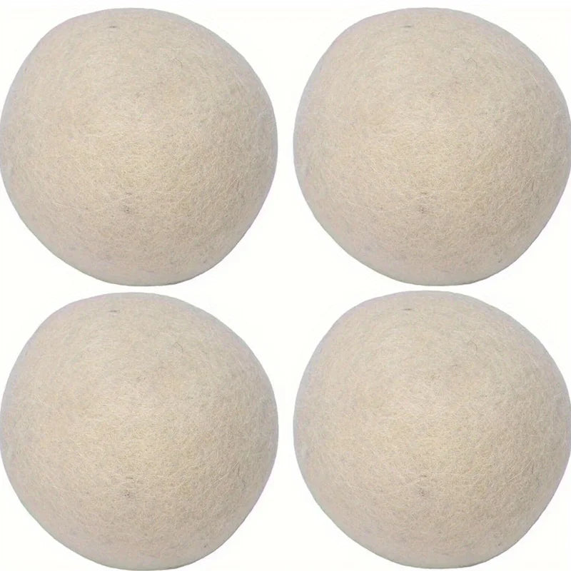 Spring Clean Fabric Softener Wool Dryer Balls - Reduces Clothing Wrinkles and Saves Drying