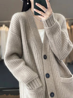 Maple Cinnamon 100% Merino Wool Cardigan