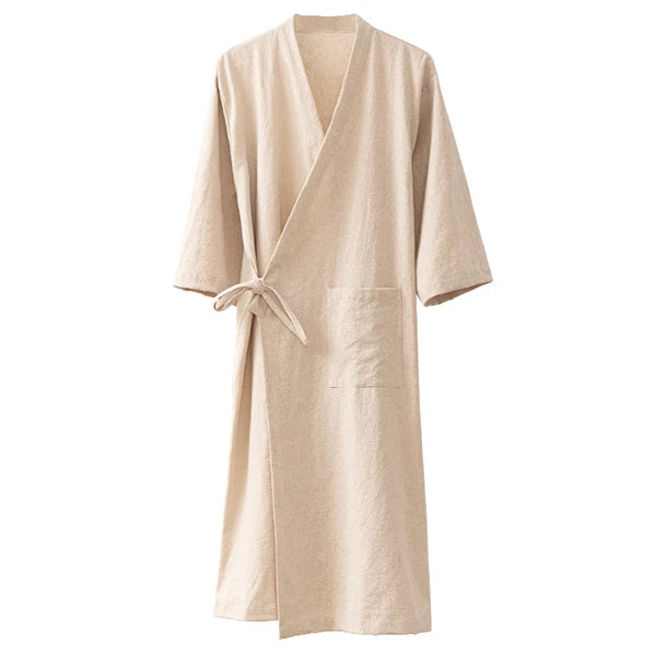 Hanfu pajamas, Men's Cotton And Linen Bathroom Bathrobes, Women's Long Dressing Gowns, Japanese Kimono Style Homestay Hotel, SPA