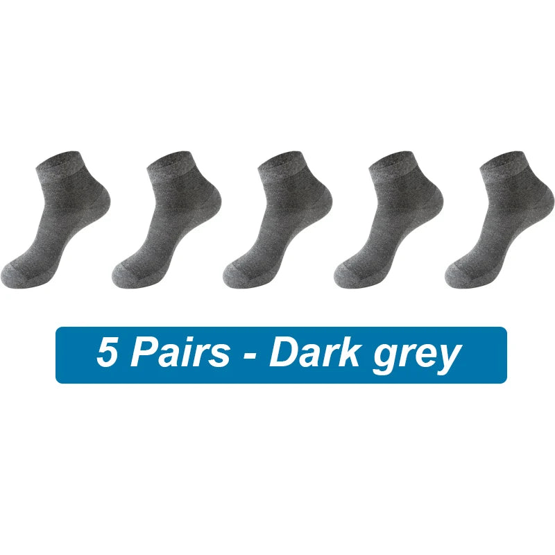 Sports Fit 5Pcs Breathable Casual Athletic Organic Cotton Mens Socks