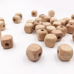 100Pcs Wood Cube Jewelry Making Beads For Bracelets Necklaces