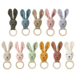 Forest Animals Rabbit Wood Cotton Baby Teether