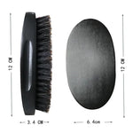 Fur Hair Brush Men Bristle Barber Accessories Professional Beard Brush Wooden Comb Boar Bristle Hairbrush Beard Styling Tools