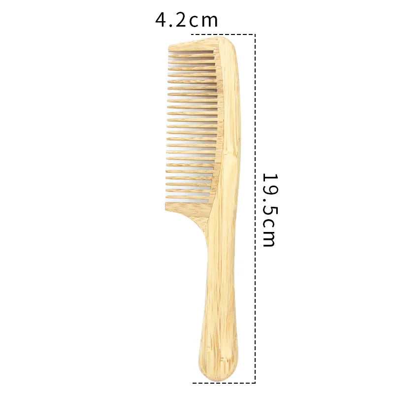 Natural Strands Detangling Anti-Static Bamboo Wide Tooth Combs For Curly Hair