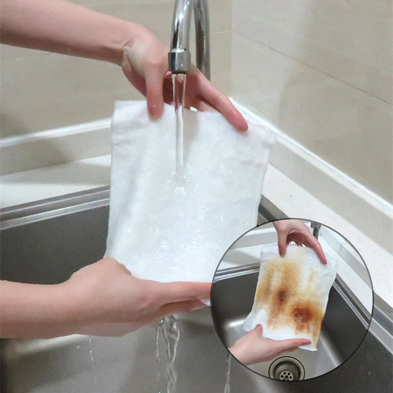 Natural Elements 2Pcs Bamboo Kitchen Cleaning Cloth & Dish Towel