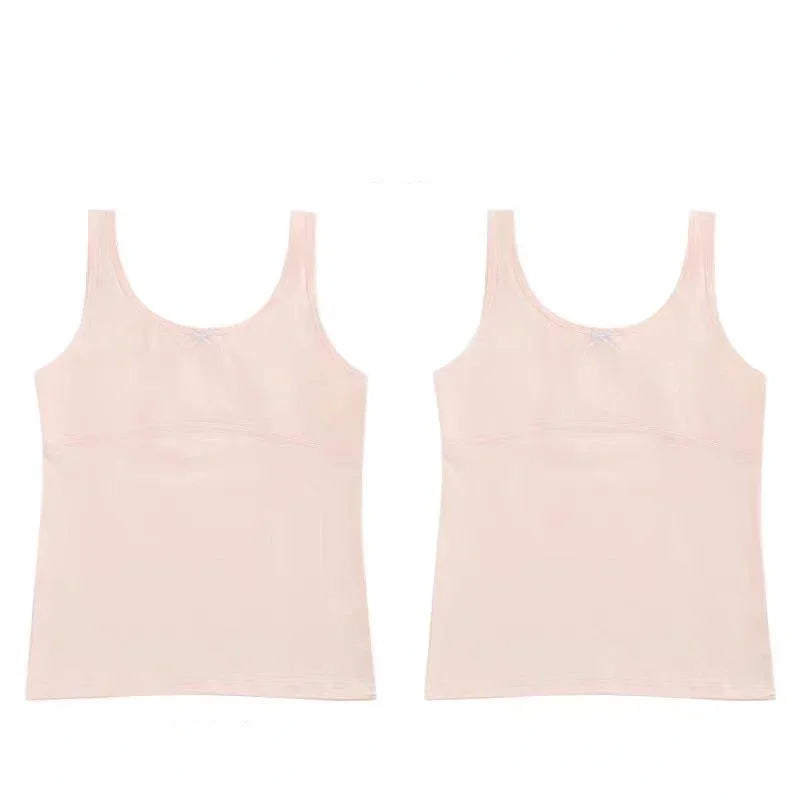 Girls Underwear Kids Cotton Tops 2024 Children's Sleeveless Solid Color Camisoles Breathable Undershirts Teenagers Tank Top