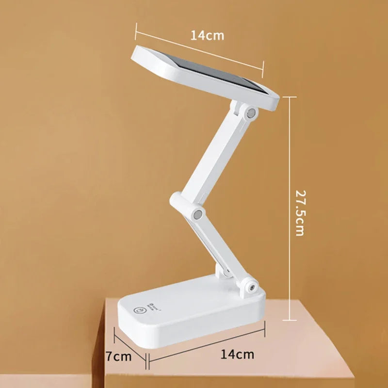 Energy Savers Solar Powered Foldable Desk Lamp With USB Charging