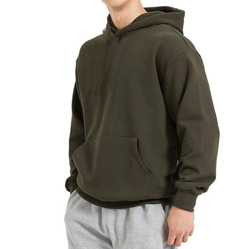 Green Leaf Cotton Mens Hoodie