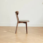 100% Solid Dining Chair FAS Grade Oak Natural Wood Made in North America, 2 Pieces, Walnut