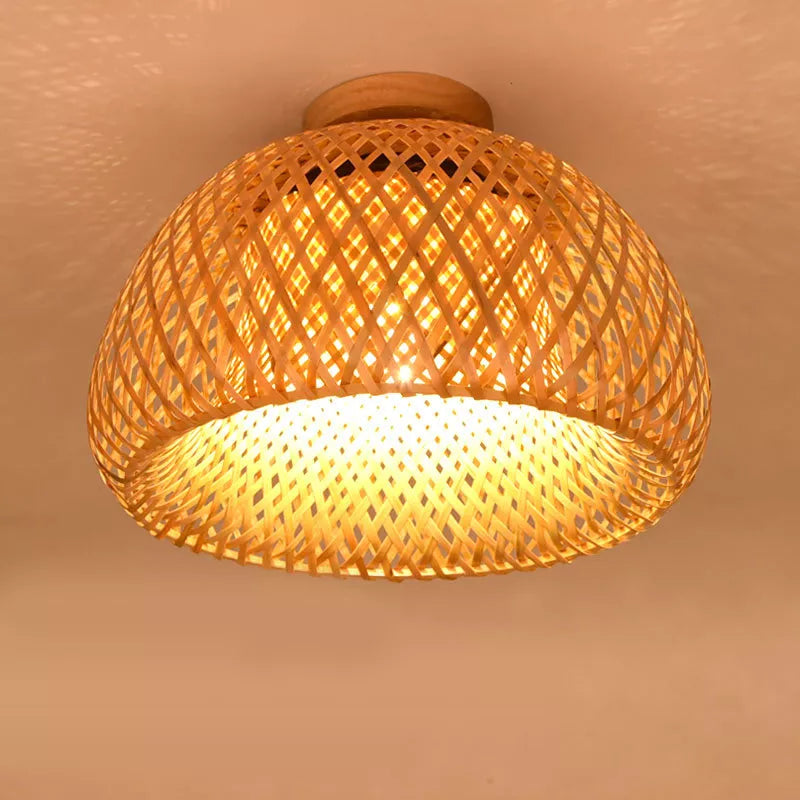 Bowl Decor Bamboo Ceiling Light