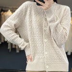 Natural Earthtones nce 100% Cashmere Womens Cardigan