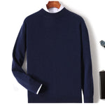 Men Fall winter 100% cashmere pullover Loose fashion cashmere sweater men's half turtleneck pullover warm bottom knit shirt