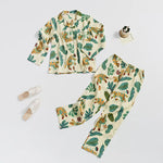 Jungle Tiger 100% Cotton Womens Pajama Pants & Long Sleeve Set