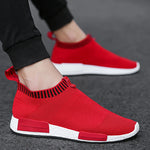 Men's Spring Summer Sock Casual Shoes Breathable Mesh Fabric Walking Running Sports Trainers Man Jogging Sneaker Slip on