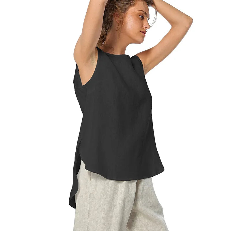 Lily Valley 100% Linen Womens Tank