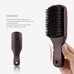 Natural Strands Anti Static Wood Boar Bristle Mens Beard Brush