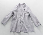 Serene Horizon Double Button 100% Linen Blazer | Hypoallergenic - Allergy Friendly - Naturally Free