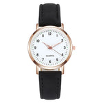 Luminous Ivory Diamond Studded Quartz Vegan Leather Womens Watch