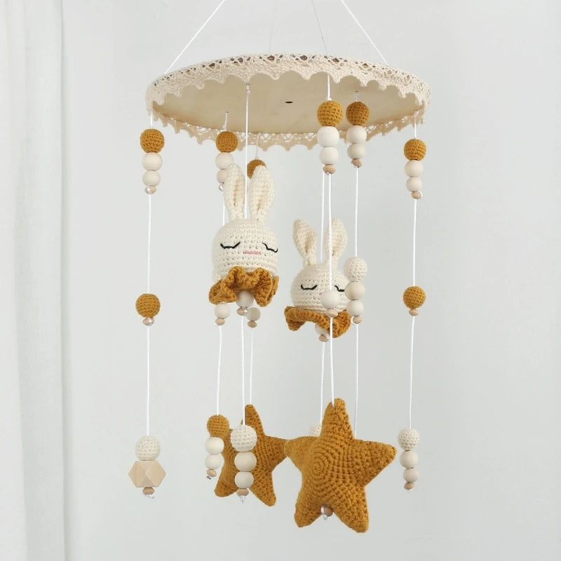 Star Rabbit Cotton Baby Hanging Toys For Crib