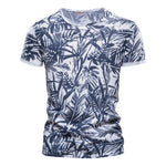 AIOPESON 2021 Hawaii Style 100% Cotton T-Shirt Men O-neck Print Shirt Men Casual Men Clothing Summer High Quality Men's T Shirts