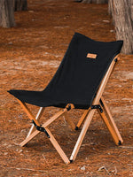 Outdoor Solid Wood Folding Chair Portable Beach Chair Camping Fishing Picnic Foldable Beech Ann Cotton Canvas Butterfly Chair