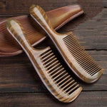 Natural Handmade Sandalwood Hair Comb Anti-Static Hair Detangler Wooden Combs Fine Wide Tooth Wood Comb for Men, Women, Kids