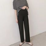 Gray Horizon Stripes Viscose Maternity Lounge Pants