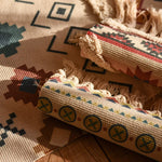 Moasic Prints Cotton and Linen Tassel Rug